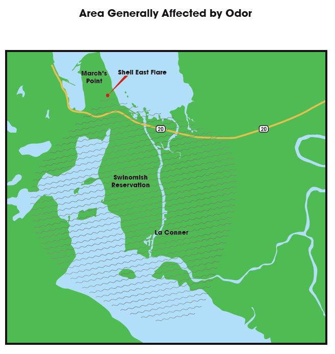 Map of generally affected area